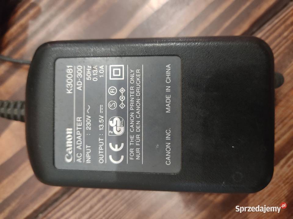 ŁADOWARKA ZASILACZ CANON K30081 AD300 135V 10A małopolskie Wieliczka sprzedam
