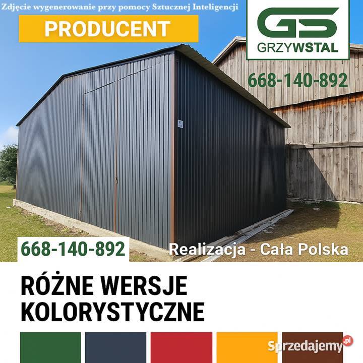 Garaż Blaszak KonstrukcjaMagazyn Wiata Hala Nysa