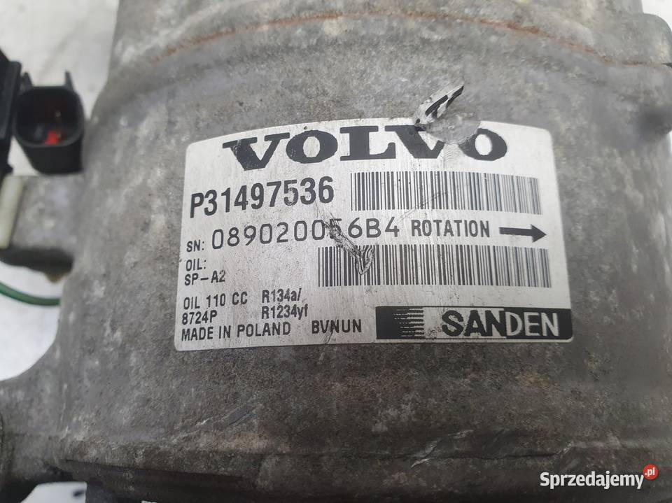 SPRĘŻARKA KLIMATYZACJI Volvo V70 III XC70 II 24 lubelskie Chełm