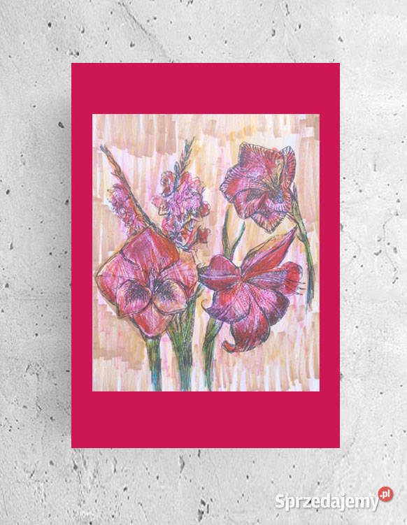 kwiatki obrazek 21x30 botaniczny plakat z