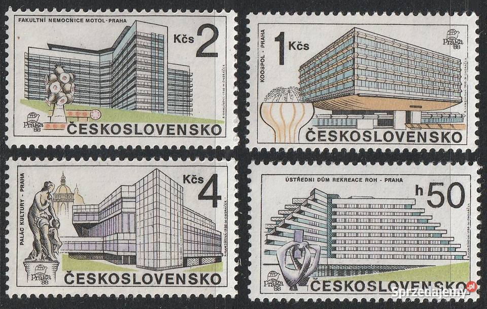 CZECHOSŁOWACJA PRAGA 1988 CZYSTE Łódź