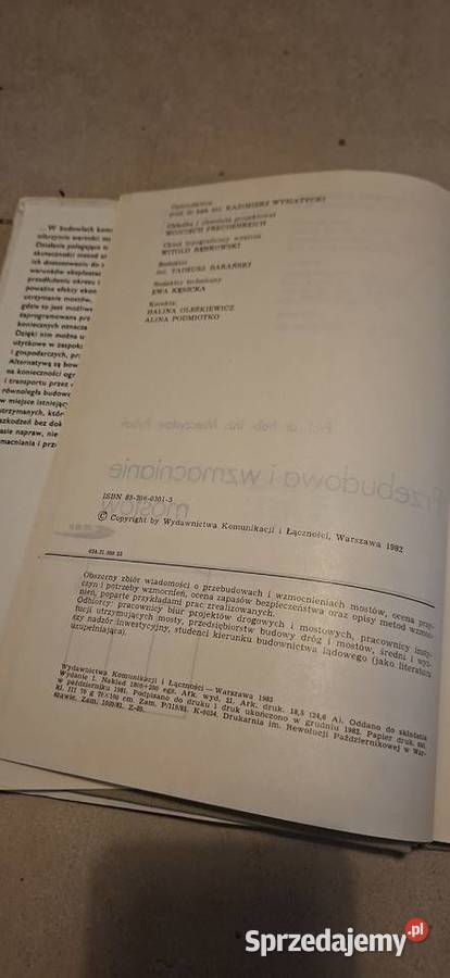 Pierwsze wydanie Przebudowa i wzmacnianie mostów