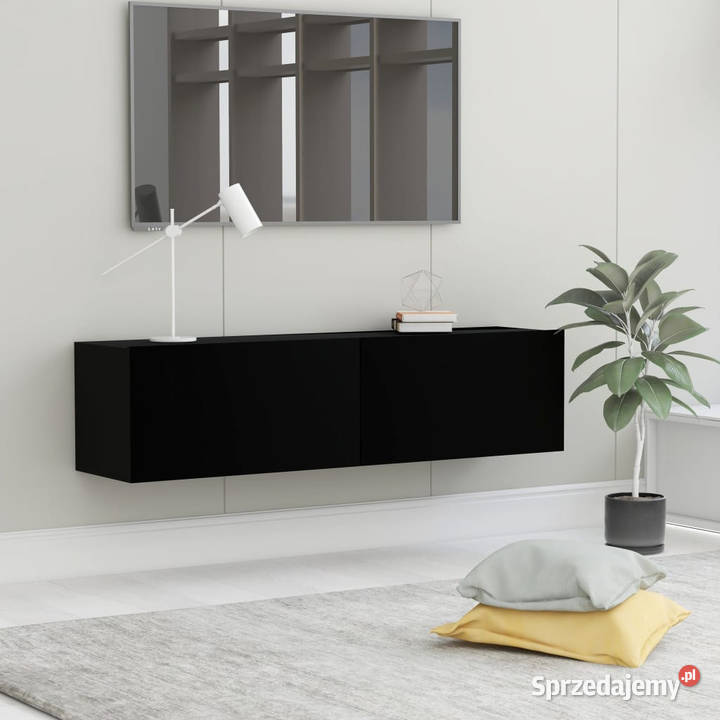 Szafka TV czarna 120x30x30 materiał Meble Warszawa