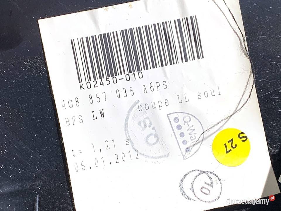 SCHOWEK PASAŻERA AUDI A7 4G Hatchback 1018 PÓŁKA podkarpackie