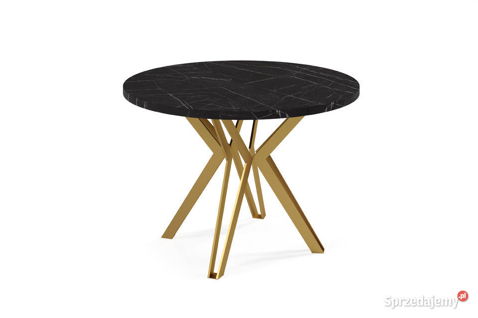 Stół okrągły rozkładany Randi złoty różne kolory Tarchały Małe