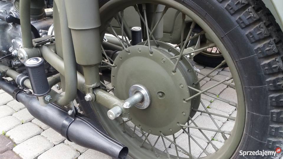 K750 z wózkiem bocznym 1962rM72Ural Dniepr Leżajsk