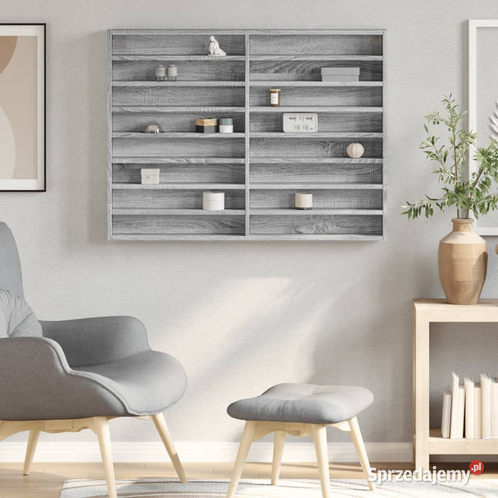 Witryna szary dąb sonoma 100x85x75 materiał mazowieckie