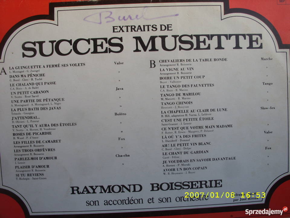 Dance Lp RAIMOND BOISSERESUCCES MUSETTE France