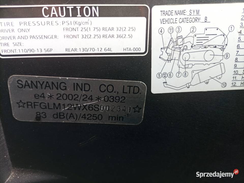 Skuter sym 125 SYM Nowogród Bobrzański