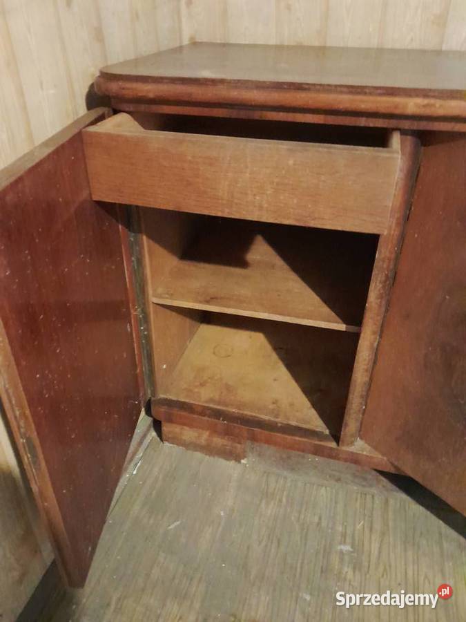 Stary kredens drewniany zabytek komoda retro Dąbrowa Górnicza