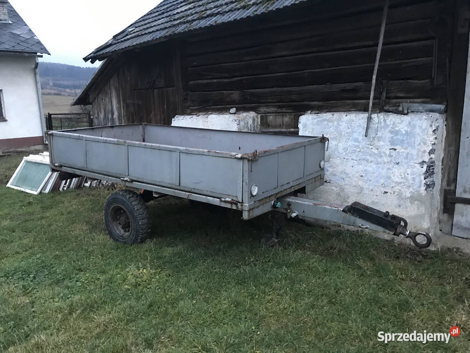 Przyczepa jednoosiowa z hamulcem najazdowym i małopolskie Gorlice