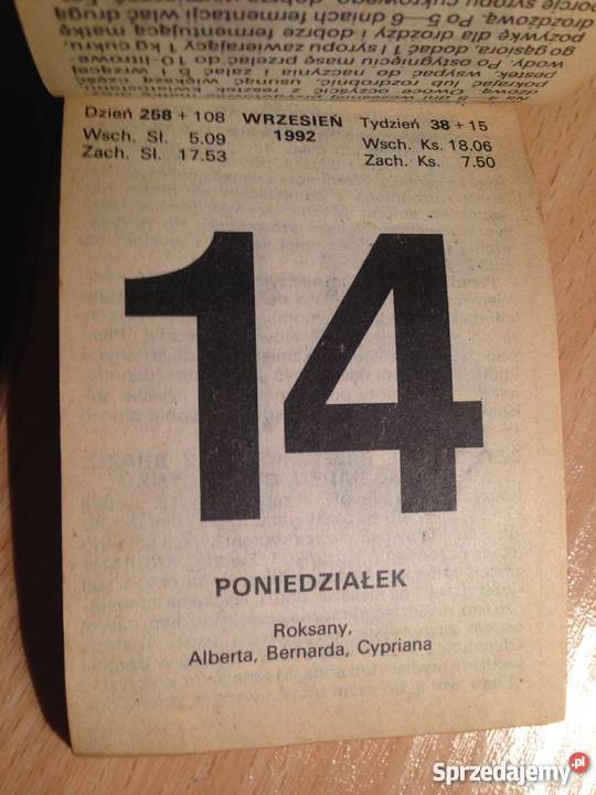 IDEALNY PREZENT metryczka KARTKA Z KALENDARZA Łódź