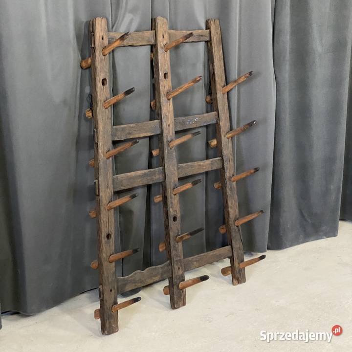 Stary drewniany wieszak gospodarczy rustykalny Meble Budno