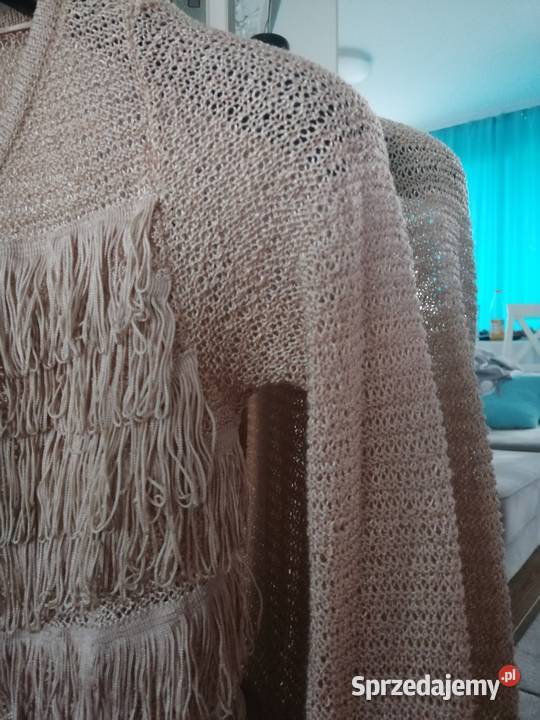 Sweter beżowy rozpinany Pruszków