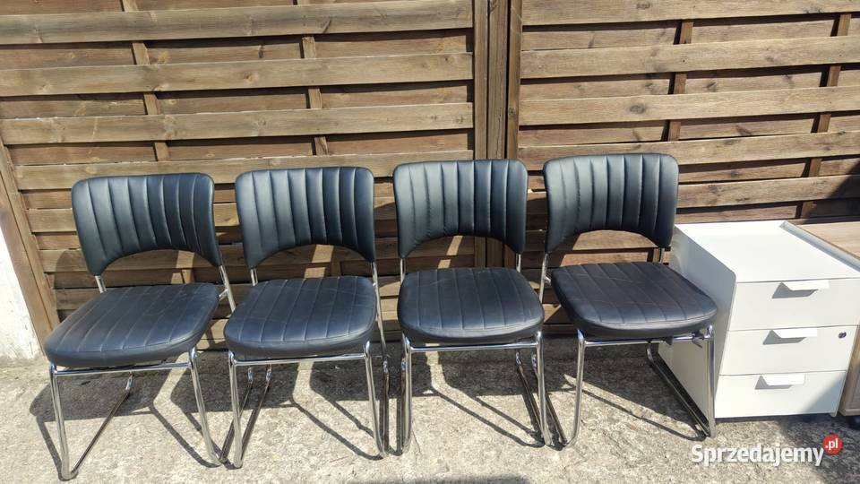 4 x krzesło konferencyjne Rapid czarne komplet Warszawa