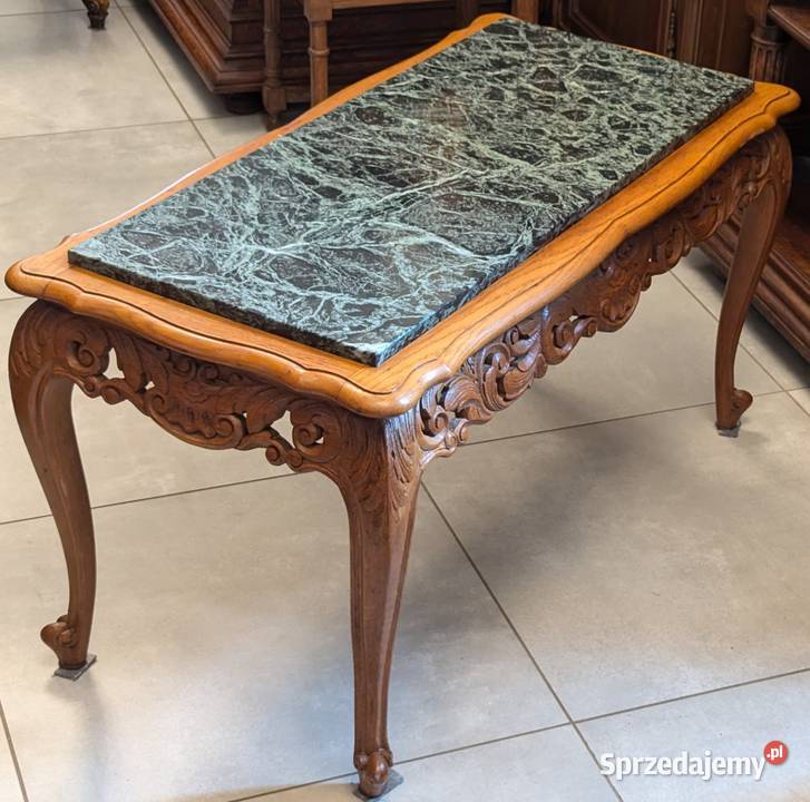 Piękny stolik ludwikowski z marmuremsklep śląskie Dąbrowa Górnicza