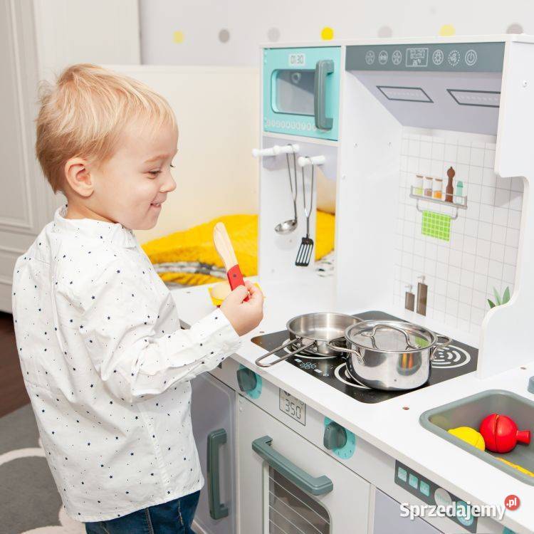 Drewniana kuchnia XXL z pralką akcesoria sprzedam