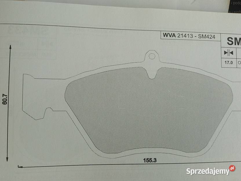 SM424 Klocki hamulcowe kpl przód OPEL CALIBRA A Olsztyn