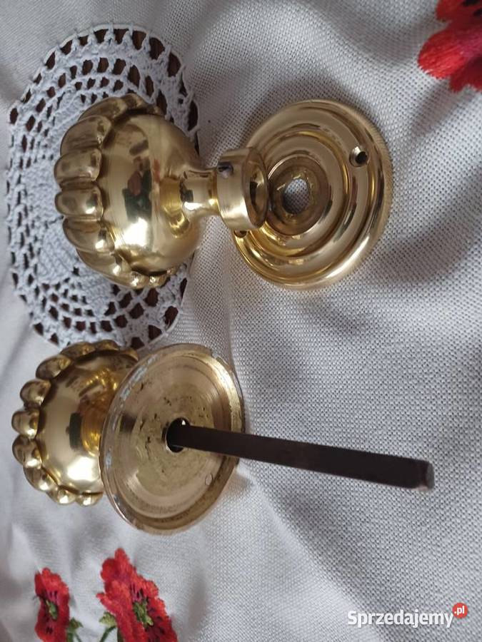 Mosiężny komplet gałek do drzwi Kolekcja Drzwi Poznań