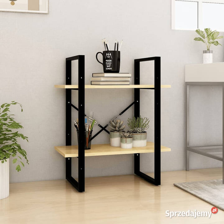 2poziomowy regał na książki 60x30x70 lite drewno Regały