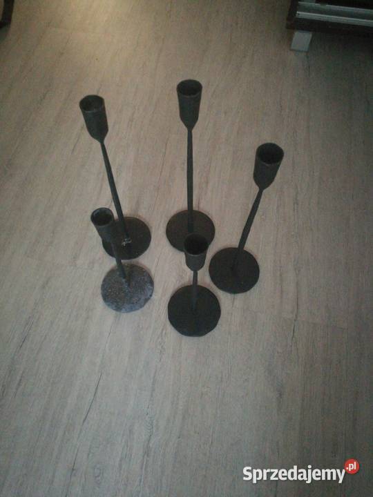 Świeczniki metalowe kute zestaw Choszczno