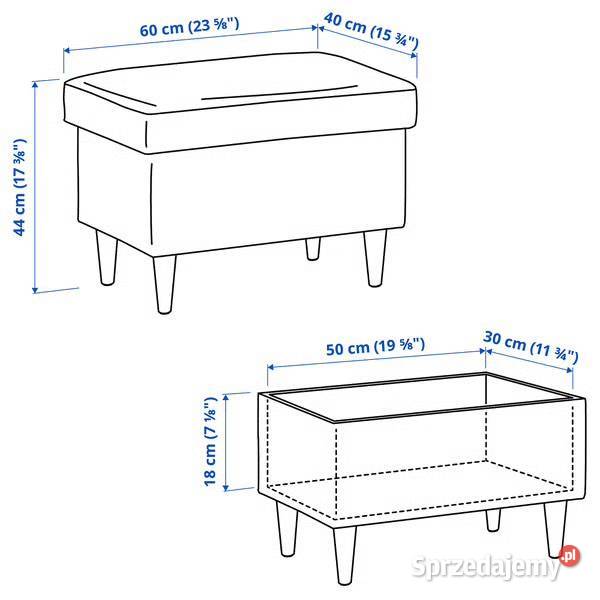 Fotel Uszak Ikea z podnóżkiem sprzedam