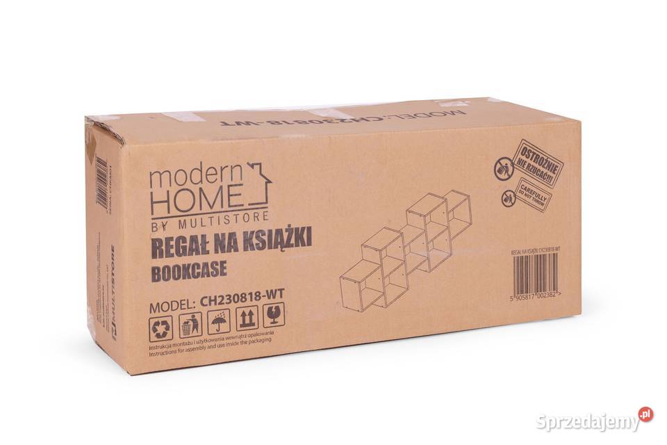 Nowoczesny wiszący regał 8 półek biały 65cm sprzedam