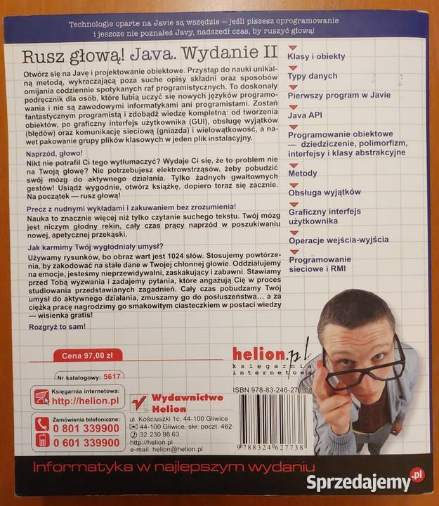 Java Rusz głową Kathy Sierra Bert Bates Rok wydania 2011 Wrocław