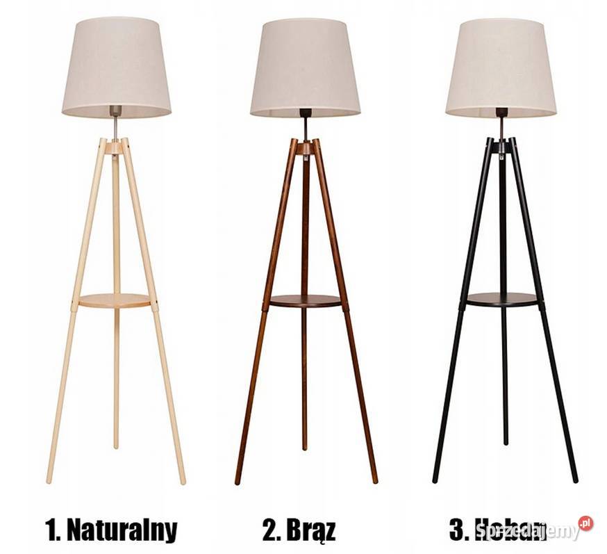 LAMPA STOJĄCA PODŁOGOWA TRÓJNÓG ZE STOLIKIEM podlaskie Choroszcz