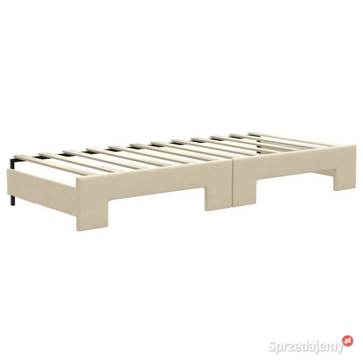Sofa rozsuwana z szufladami kremowa tkanina Warszawa
