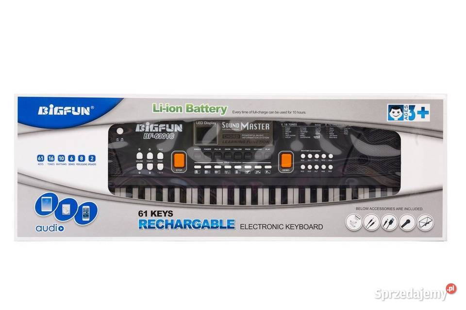 Duże organki pianinko keyboard z mikrofonem 61 wielkopolskie sprzedam