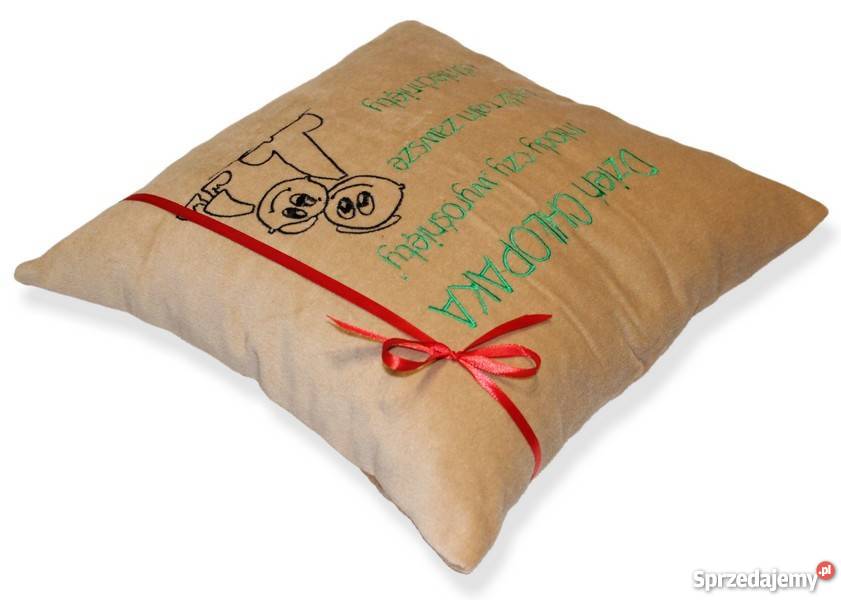 Prezent PODUSZKA Chłopaka Dziewczyny z HAFTEM kujawsko-pomorskie Grudziądz