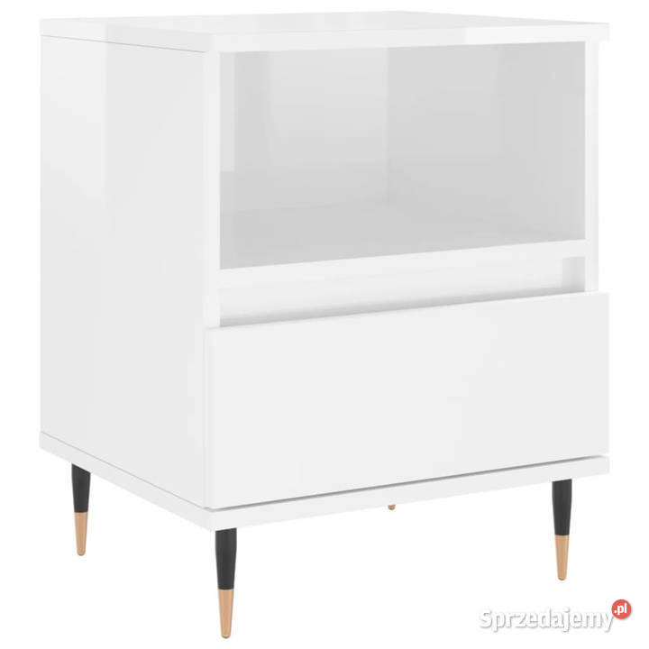 Szafki nocne 2 białe wysoki połysk 40x35x50 Warszawa