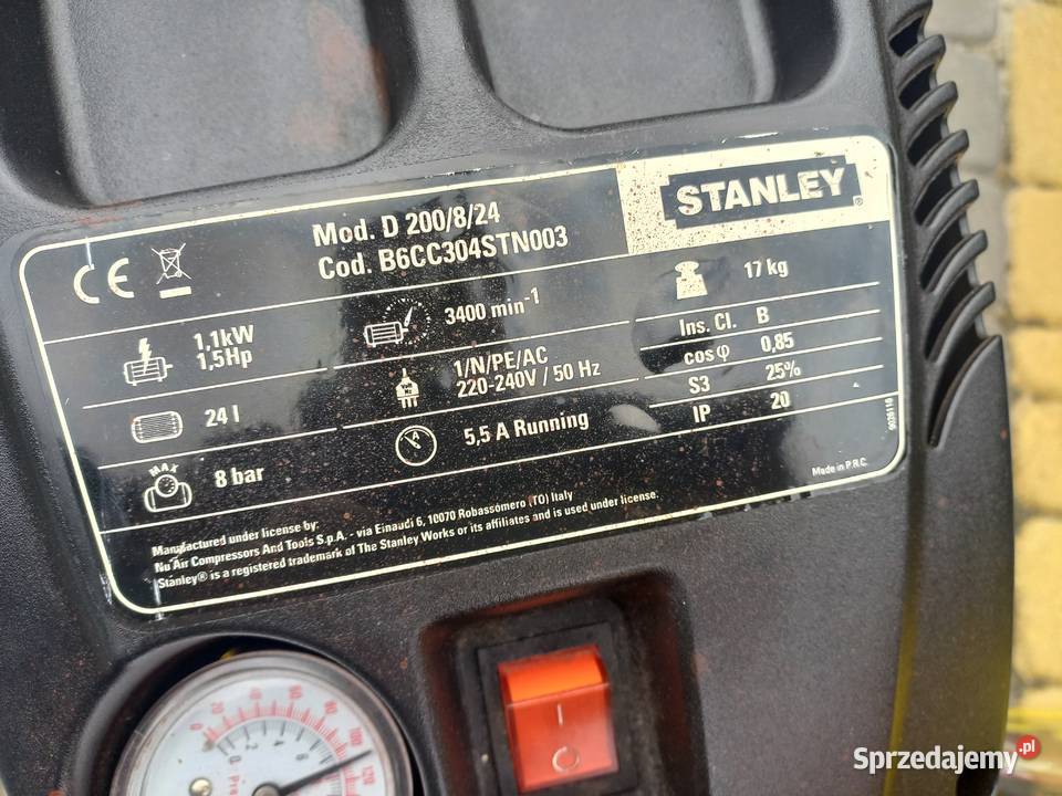 Kompresor bezolejowy STANLEY 8 bar 24 l Parczew
