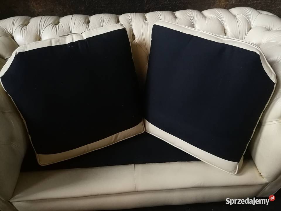 Stylowa elegancka sofa chesterfield skóra Wałbrzych