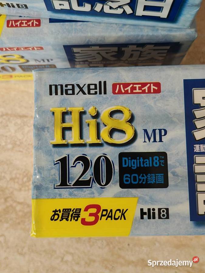Kaseta Hi8 Maxell MP120 Digital8 60 3PAK nowe