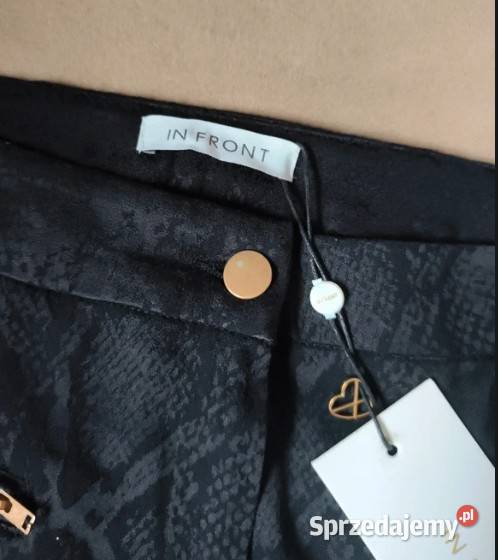 Spodnie Damskie Czarne Wzór Wąż M Nowe InFront Bydgoszcz sprzedam