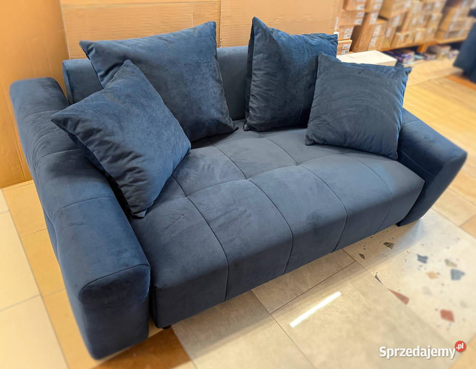 Sofa tapicerowana polska produkcja granatowa Rakoniewice
