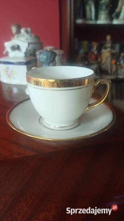 Filiżanka Czechoslovakia Biała porcelana Ze Porcelana i szkło sprzedam