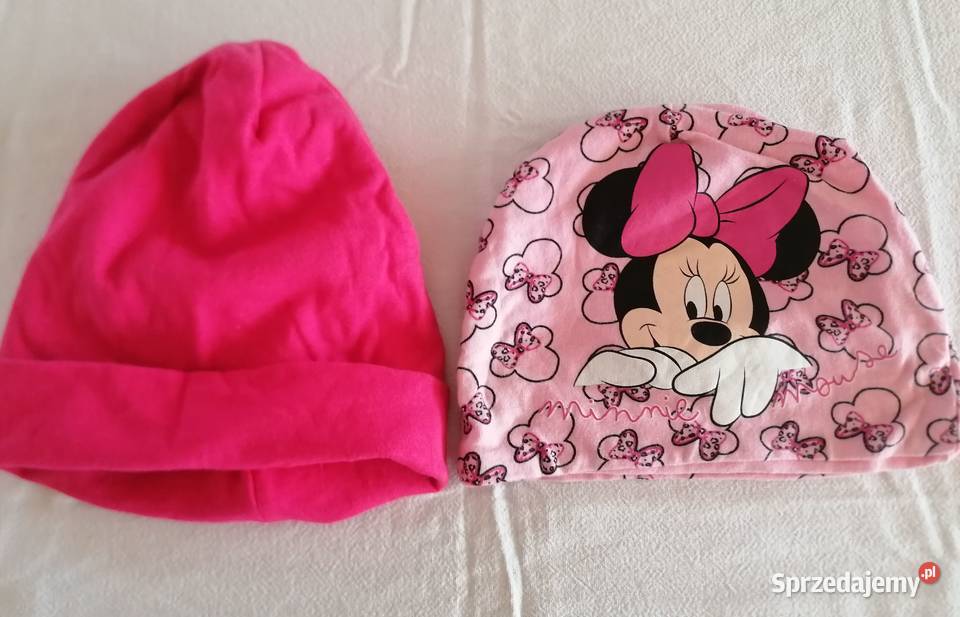 Dwie różowe czapeczki rozmiar 8692Jedna gładka Łódź sprzedam