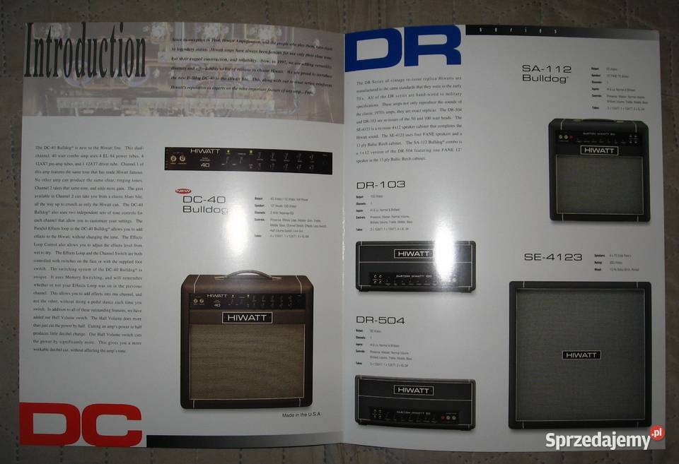 Hiwatt 1997 Amplification Catalog katalog Gitary i akcesoria