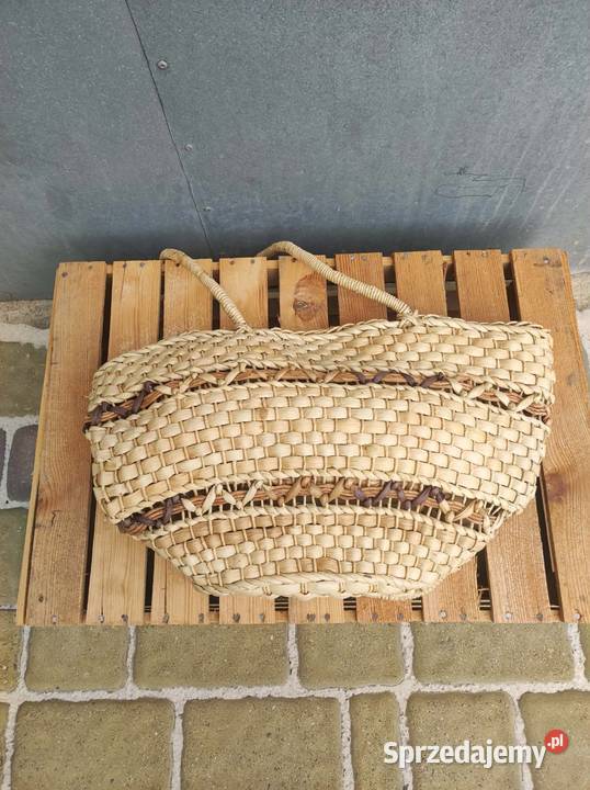 Pleciona torba koszyk boho duża torba plażowa łódzkie Podkałek