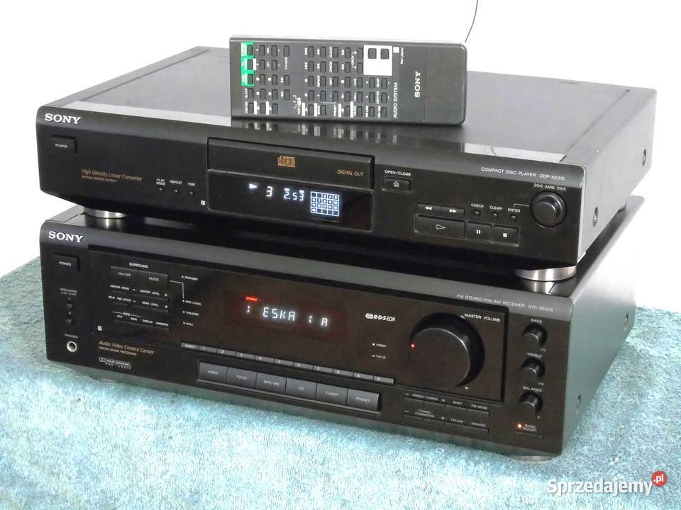 Amplituner i CD Sony pilot segmenty sprawne Jasło
