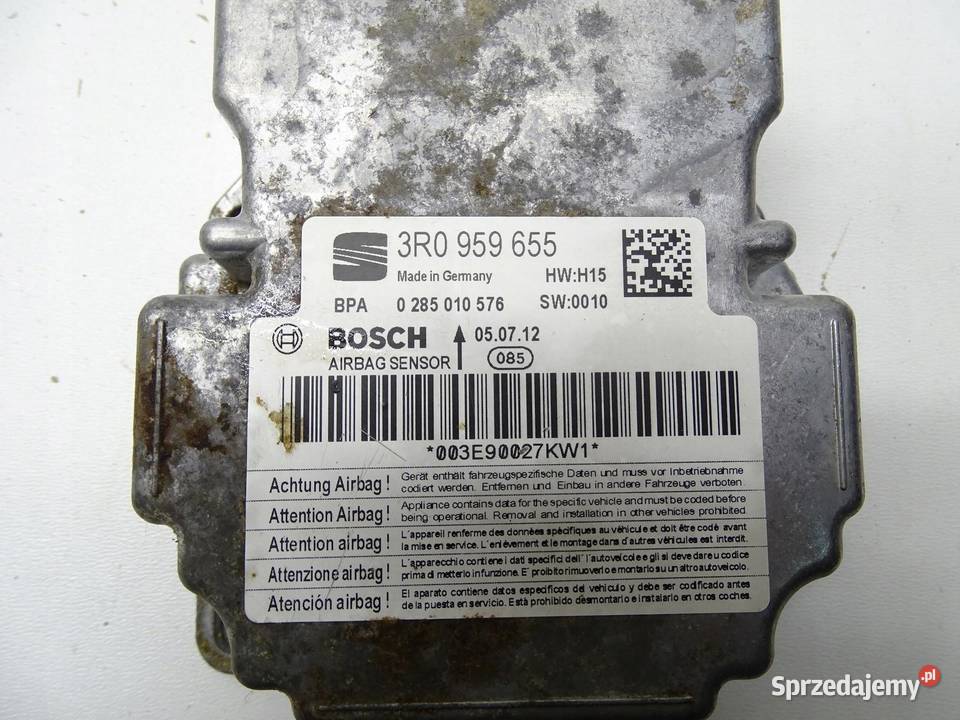 MODUŁ SENSOR STEROWNIK AIRBAG PODUSZEK 3R0959655