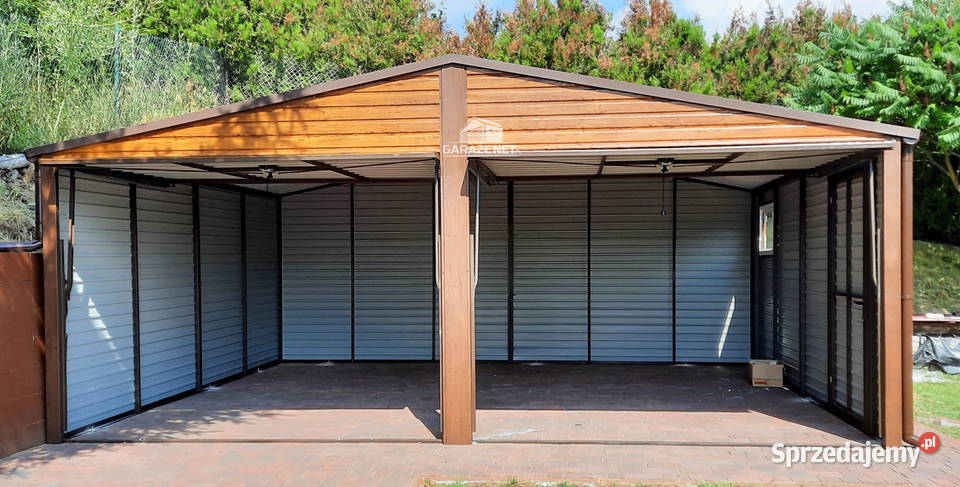 GARAŻ BLASZANY 6m x 58m DWUSPAD 2X BRAMA DRZWI Sprzedaż Poznań