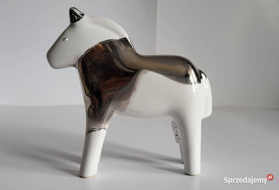 Koń Figurka Konik ceramiczny ręcznie malowany pomorskie Sierakowice