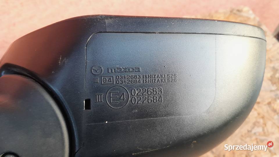 Lusterko prawe Mazda 6 II czarne kompletne 0812r Lubasz