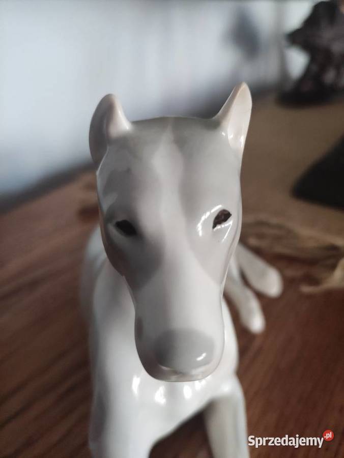 Klasyk Vintage Porcelanowy Dog Niemiecki Figurki i rzeźby