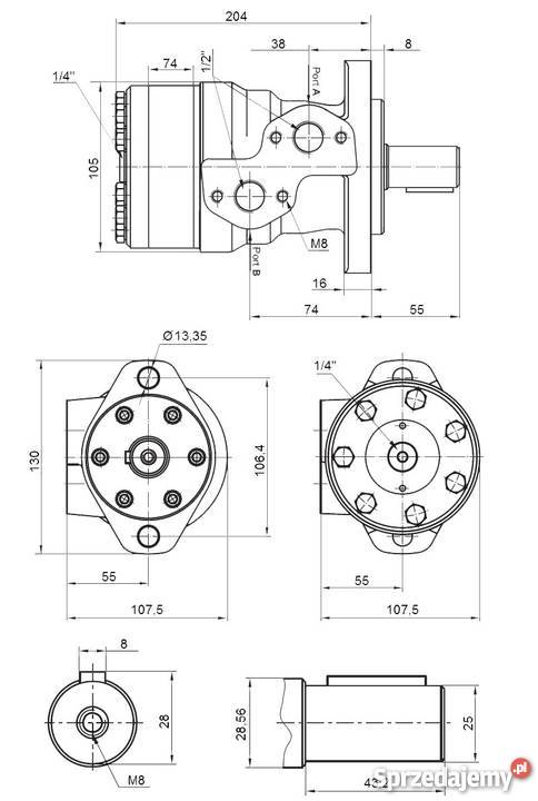 Silnik Hydrauliczny BMR OMP 400 3 GR2 Mocowanie kujawsko-pomorskie Solec Kujawski