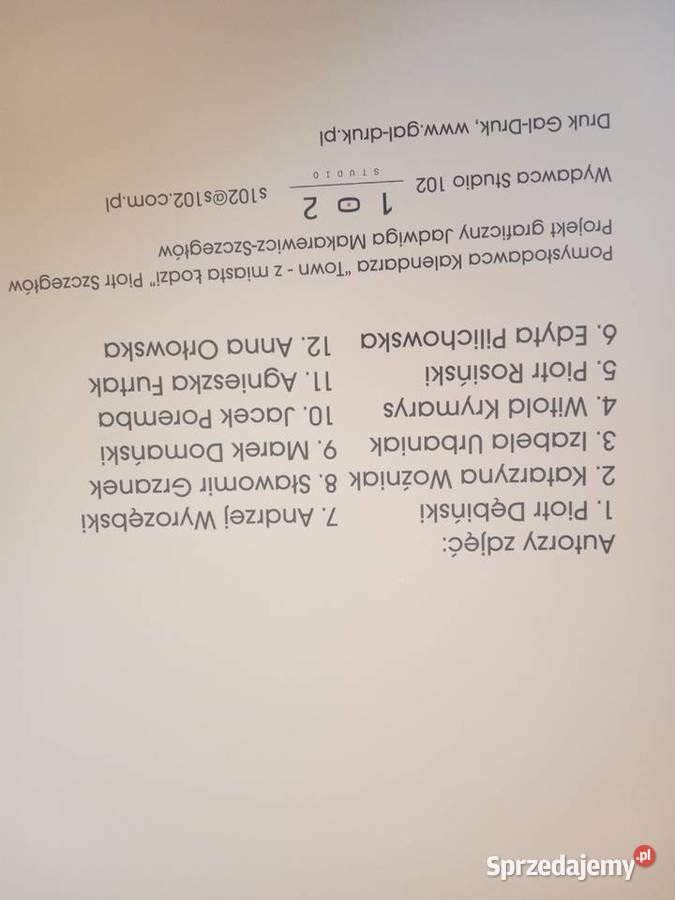 Zestaw kalendarzy Town z miasta Łodzi Konstantynów Łódzki